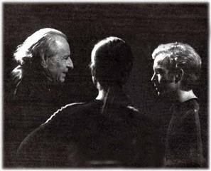 Etienne DECROUX, Joséphine NOYE MAISTRE, Thomas LEABHART. 1971.  Photo : André MAURICE